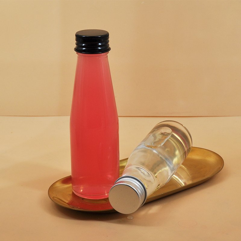 High quality 100ml round shape whiskey glass bottle fruit juice beverage wine bottles light bottle for beverage