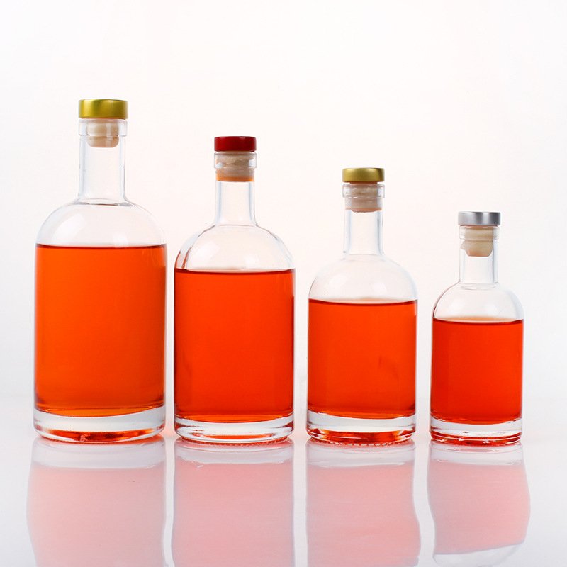 Ready Ship 375ml 500ml 750ml 1000ml Brandy Gin Rum Vodka Tequila Spirits Glass Liquor Bottle