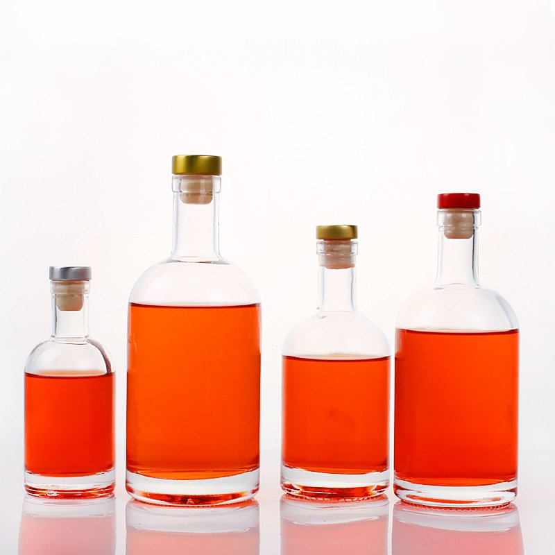 Ready Ship 375ml 500ml 750ml 1000ml Brandy Gin Rum Vodka Tequila Spirits Glass Liquor Bottle