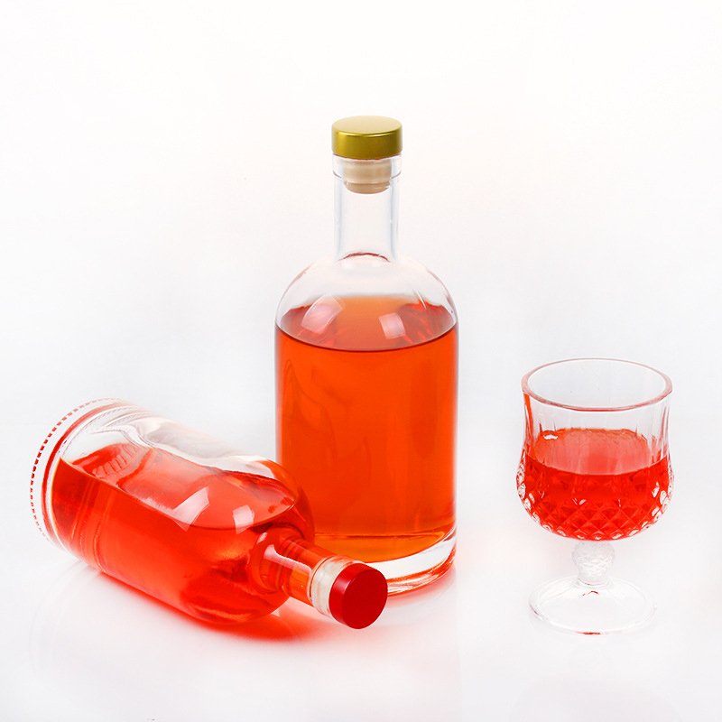 Ready Ship 375ml 500ml 750ml 1000ml Brandy Gin Rum Vodka Tequila Spirits Glass Liquor Bottle