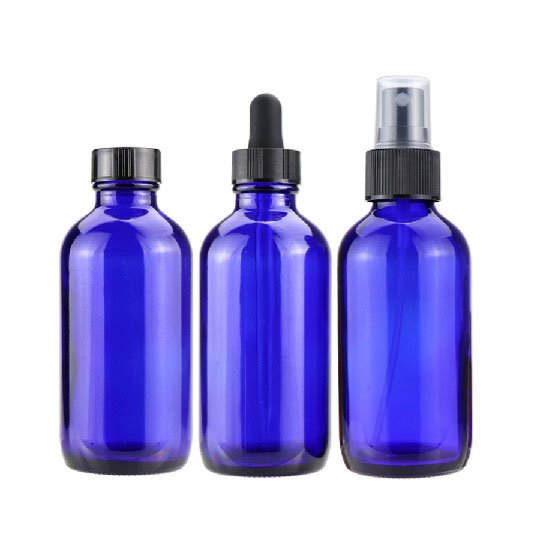 30ml 60ml 100ml Boston Round Clear 60 ml Glass Dropper Oil Bottle With Box