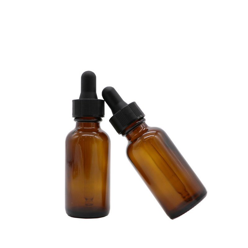 30ml 60ml 100ml Boston Round Clear 60 ml Glass Dropper Oil Bottle With Box