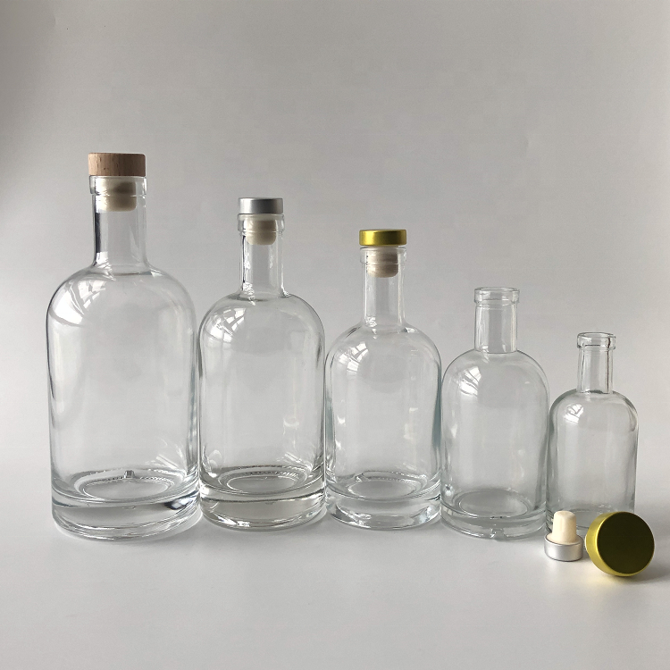 30ml 50ml 100ml Liquor mini wine bottles tequila rum whisky liquor spirit glass bottle