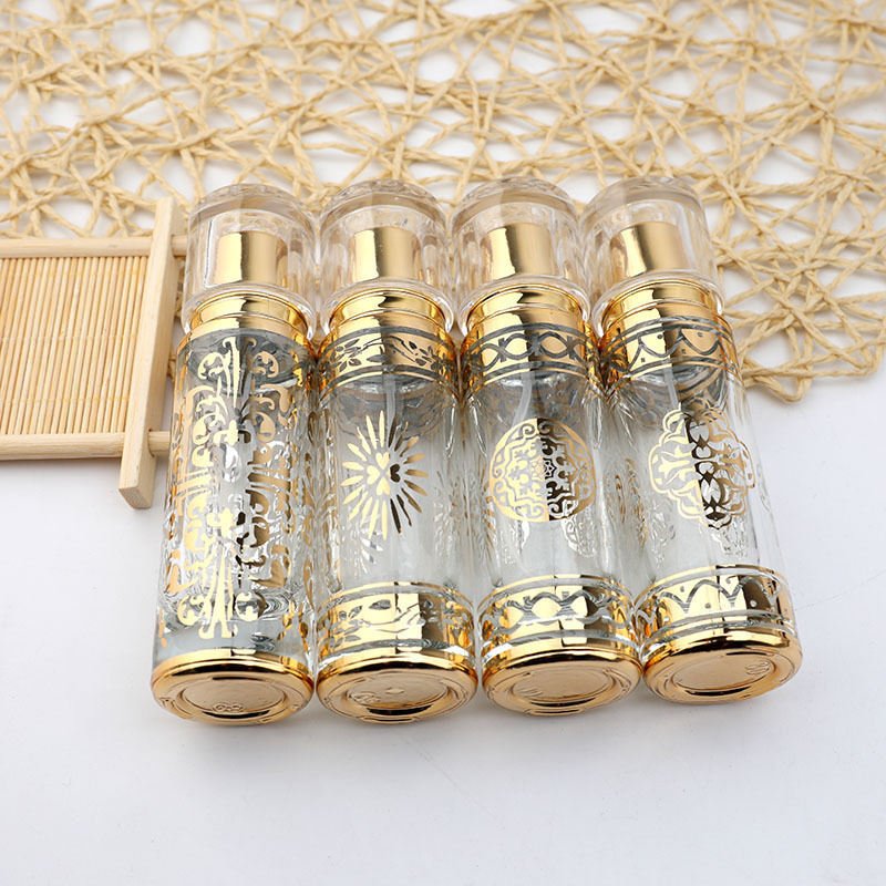 MUB High Quality 30ml Luxury Refillable Gold Spray Perfume Glass Bottles Empty Fine Mist Atomizer