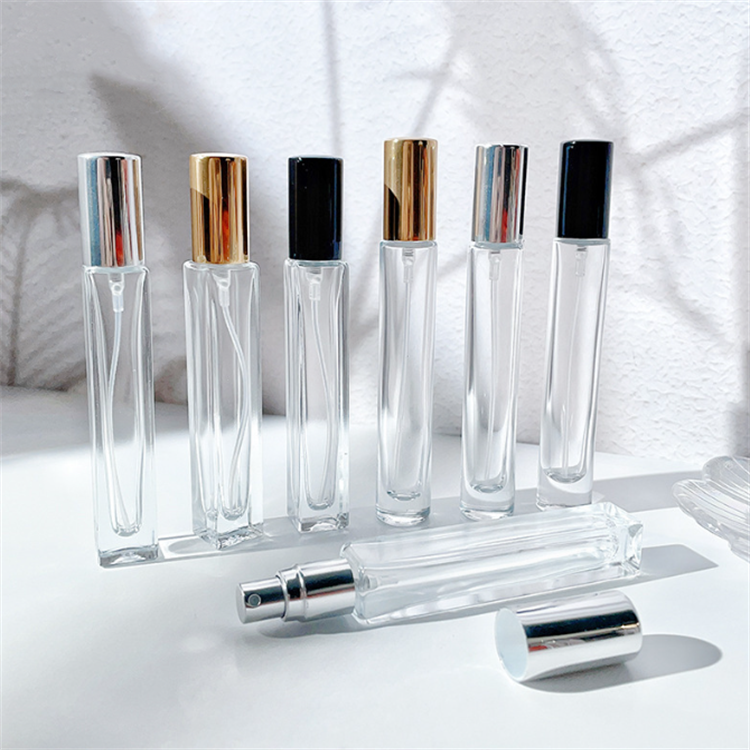 Refillable makeup sprayer tubes containers empty transparent mist atomizer glass 10 ml perfume glass bottle