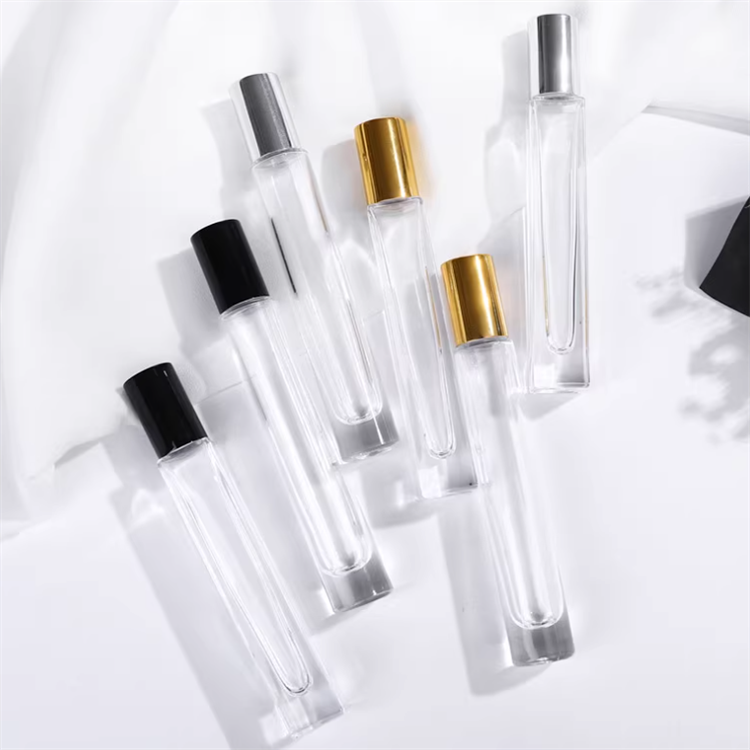 Refillable makeup sprayer tubes containers empty transparent mist atomizer glass 10 ml perfume glass bottle