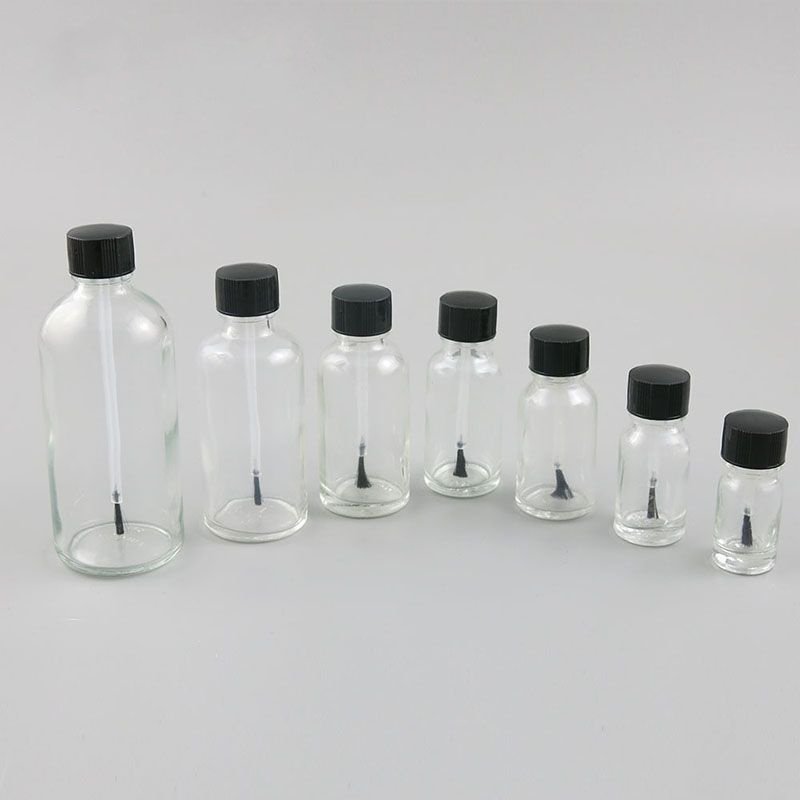 5ml 10ml 15ml 20ml 30ml 50ml High Quality Clear Glass Bottle Cosmetic Packing Bottle With Mini Brush