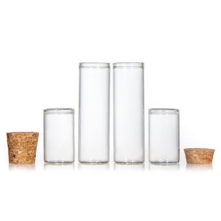 Wholesale Cute Mini Glass Color Tiny Glass Necklace Pendant Vial Bottles With Corks Stoppers