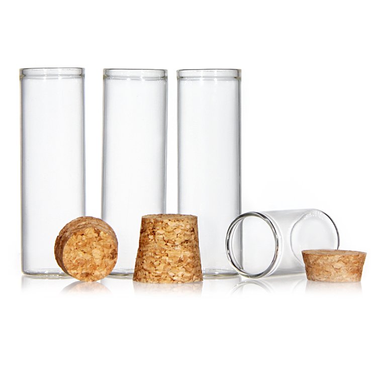 Wholesale Cute Mini Glass Color Tiny Glass Necklace Pendant Vial Bottles With Corks Stoppers