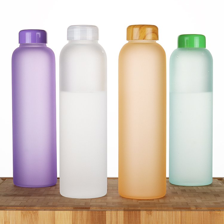 Outdoor Sport Glass Water Bottle Silicone Sleeve for Unbreakable Durability