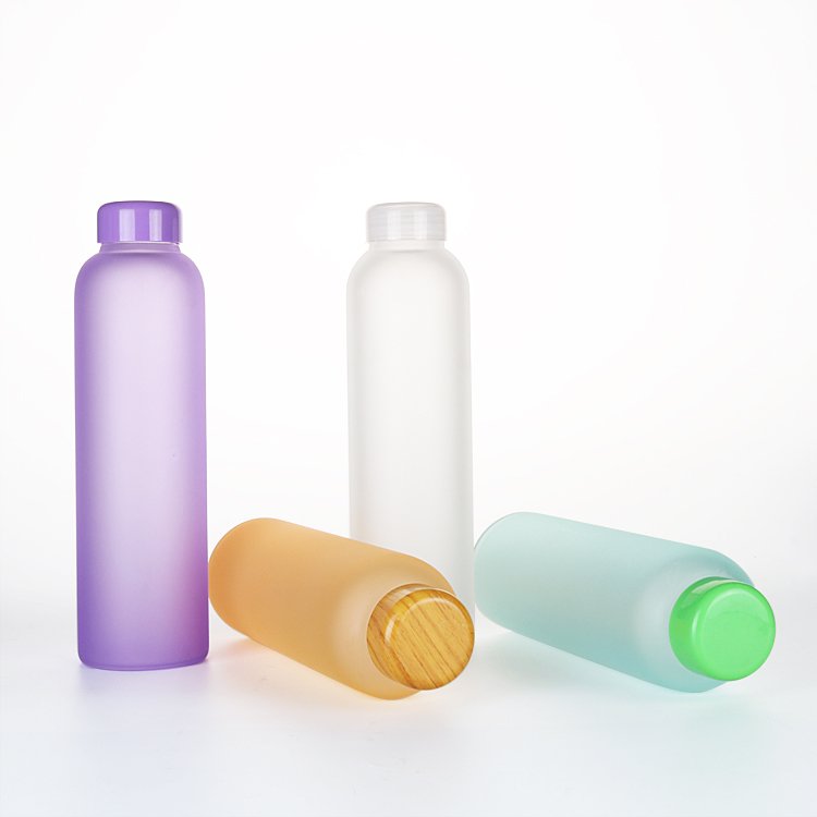 Outdoor Sport Glass Water Bottle Silicone Sleeve for Unbreakable Durability