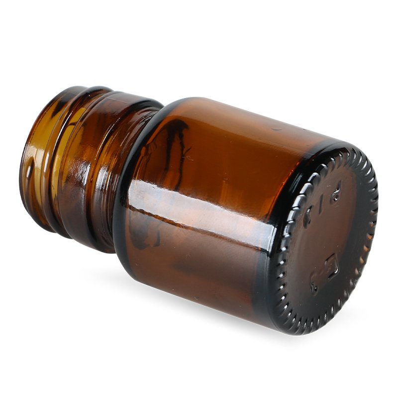 XWM Frosted Amber Brown Clear Boston Round Glass Bottles with Dropper