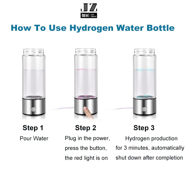 Portable H2 Rich Cup Filter Glass Hydrogen-Rich Plastic Alkaline Health Maker USB Hydrogen Water Bottle Generator Ionizer