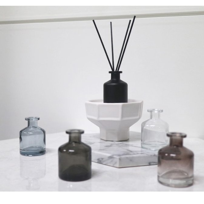 luxury empty reed diffuser glass bottle frosted glass perfume bottle glass bottles for scent diffusers