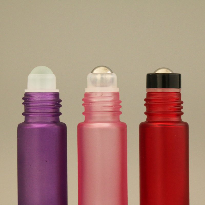 custom color 3ml 5ml 10ml 12ml Empty Essential Oil Perfume Cosmetic Glass Roll On Bottle With Roller Ball