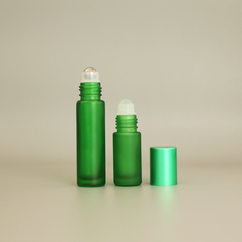 custom color 3ml 5ml 10ml 12ml Empty Essential Oil Perfume Cosmetic Glass Roll On Bottle With Roller Ball