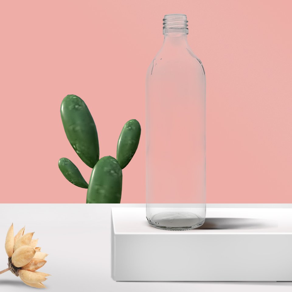 500ML Clear glass Beverage bottle to order