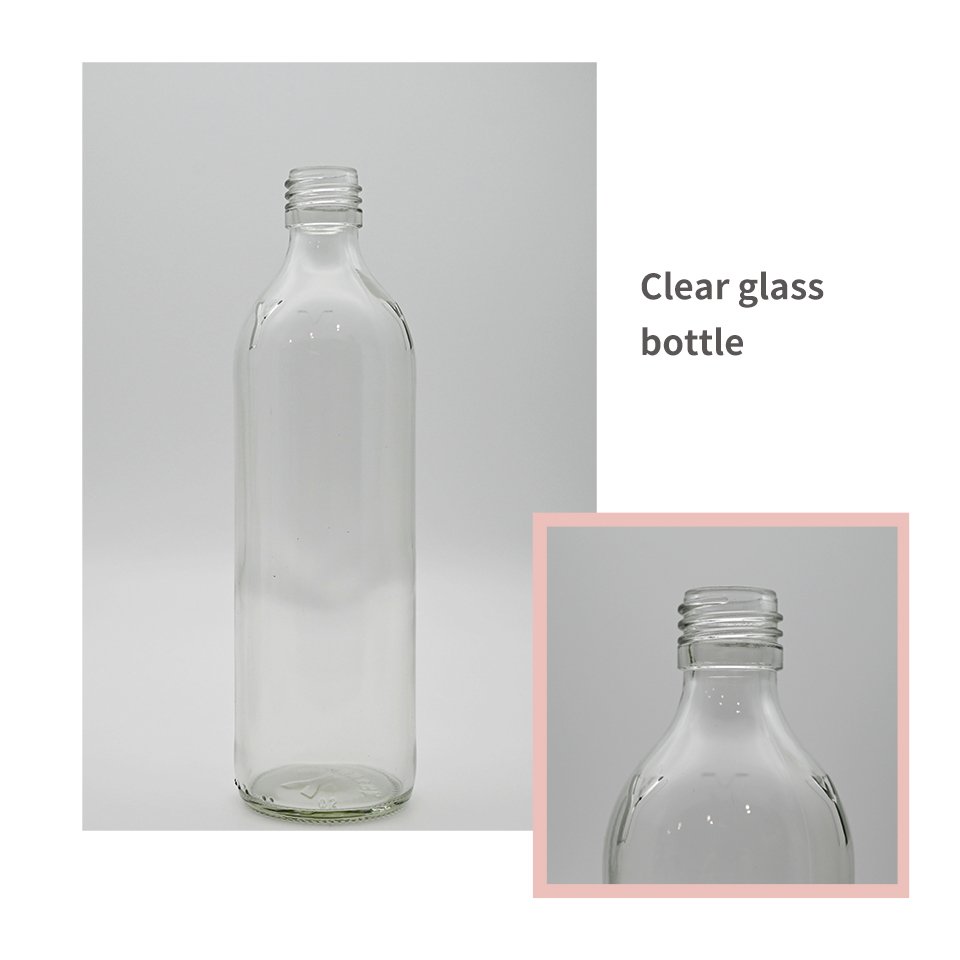 500ML Clear glass Beverage bottle to order