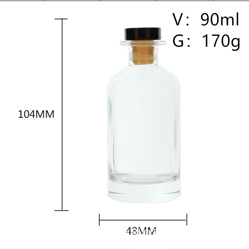 luxury Aromatherapy bottle 90ml 200ml 500ml Fragrance oil bottle reed diffuser glass bottle
