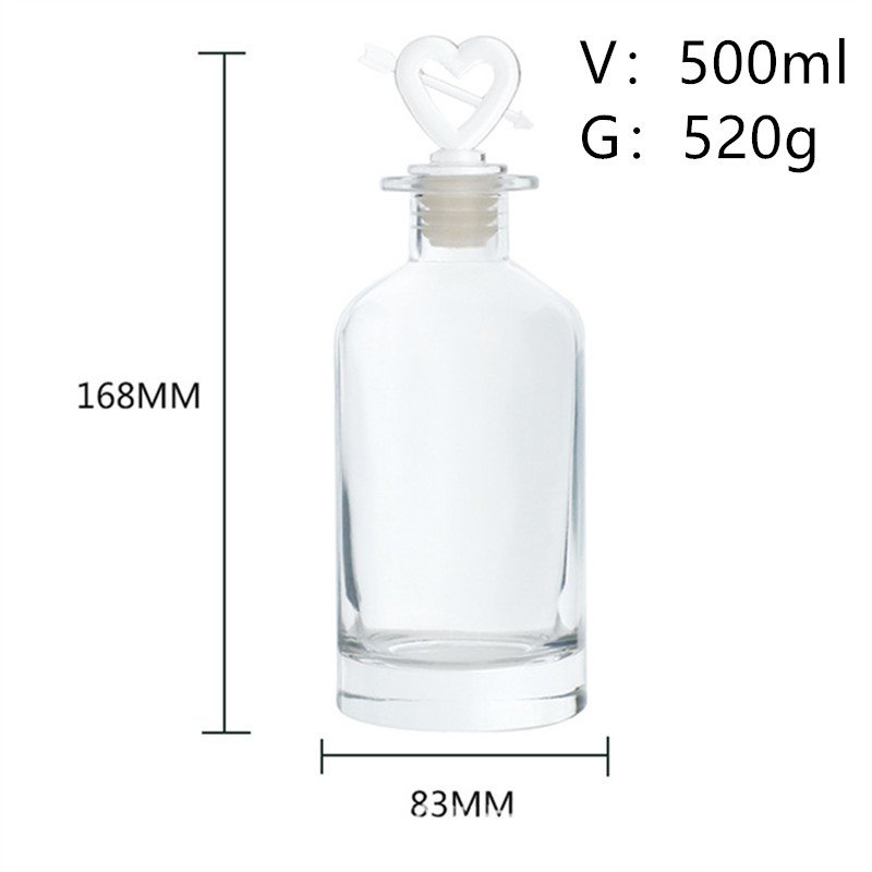 luxury Aromatherapy bottle 90ml 200ml 500ml Fragrance oil bottle reed diffuser glass bottle