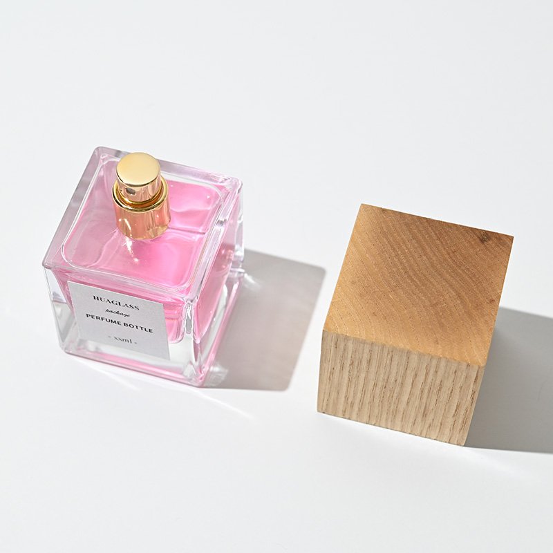Wholesale 30ml 50ml 100ml Brand Square High-Grade Glass Perfume Empty Bottle With Customized Lid Box