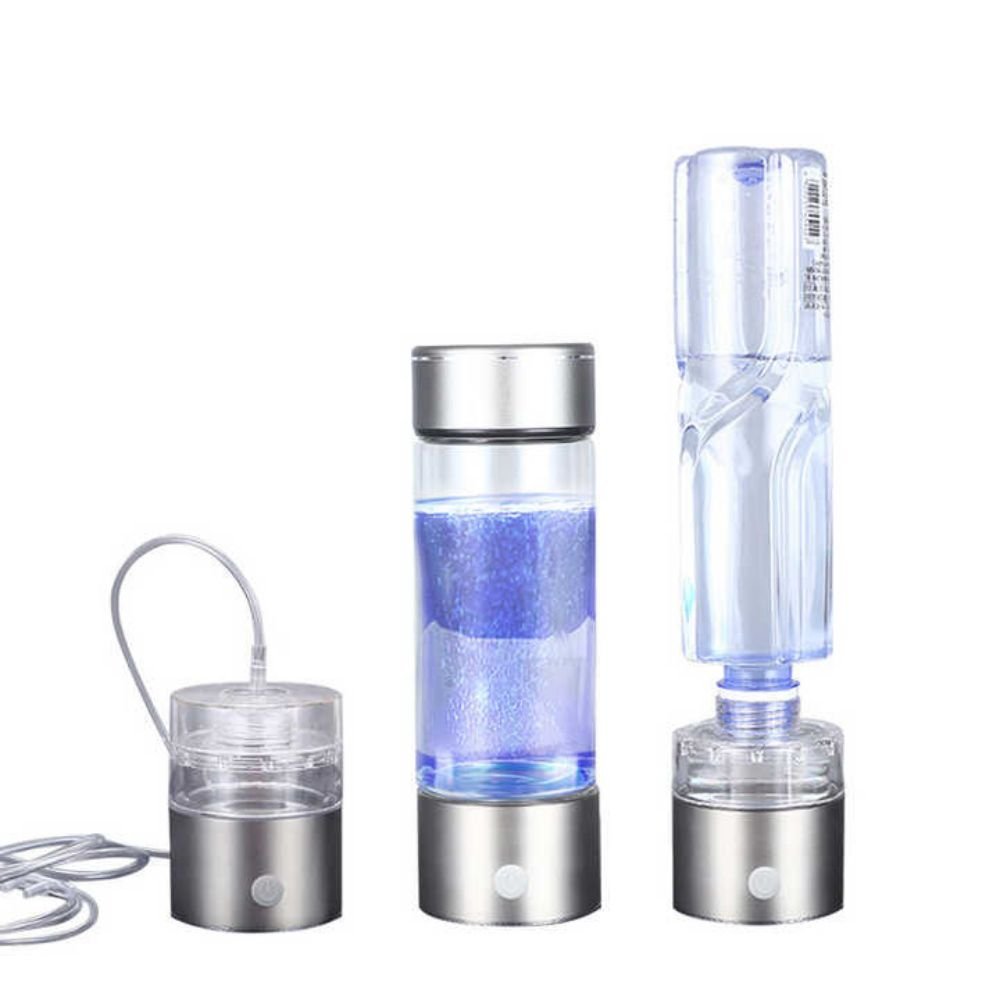 FACTORY PRICE portable USB 3in1 electrolysis rechargeable rich cup Steel H2 gas SPE PEM ionizer ion hydrogen water bottle