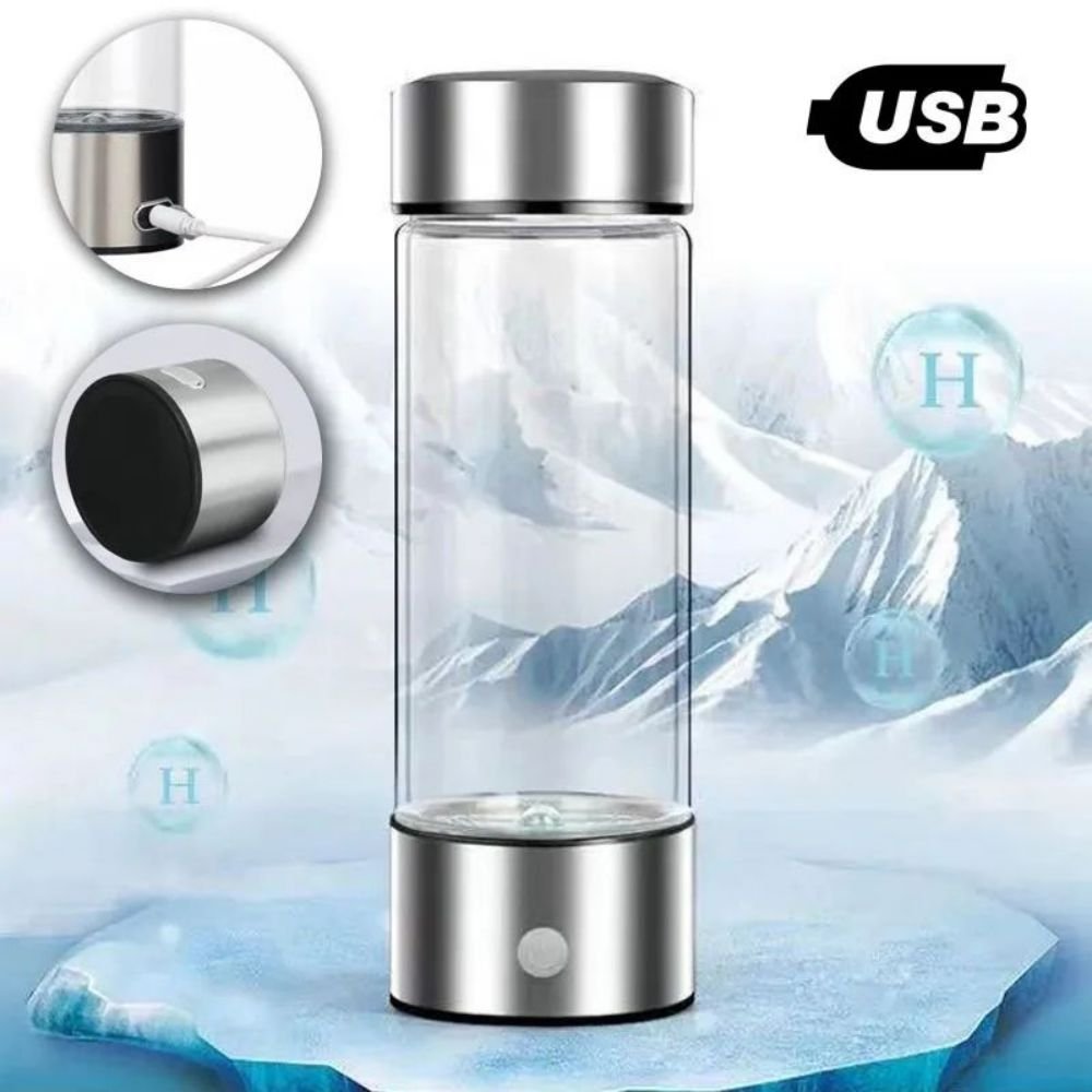 FACTORY PRICE portable USB 3in1 electrolysis rechargeable rich cup Steel H2 gas SPE PEM ionizer ion hydrogen water bottle