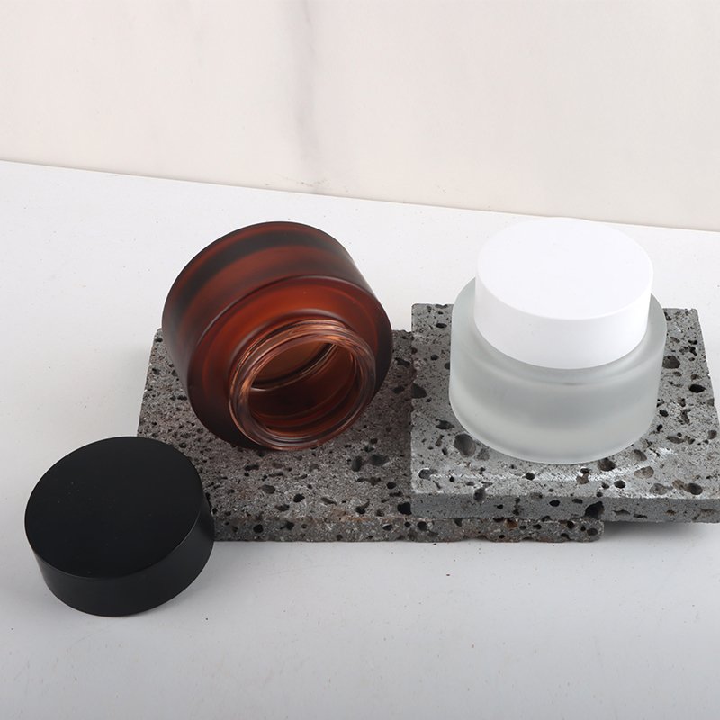 Hot Sale Premium Customized Thick Base Elegant Cream Jar 50ml Eco-Friendly Durable Wholesale Price Glass Bottles Packaging