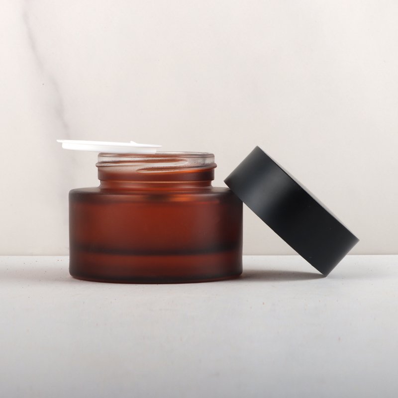 Hot Sale Premium Customized Thick Base Elegant Cream Jar 50ml Eco-Friendly Durable Wholesale Price Glass Bottles Packaging