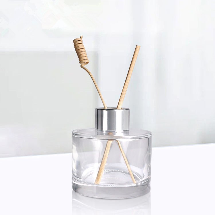 50ml 100ml 200ml clear glass reed diffuser bottle aroma fragrance perfume oil packaging round square glass bottles ready to ship