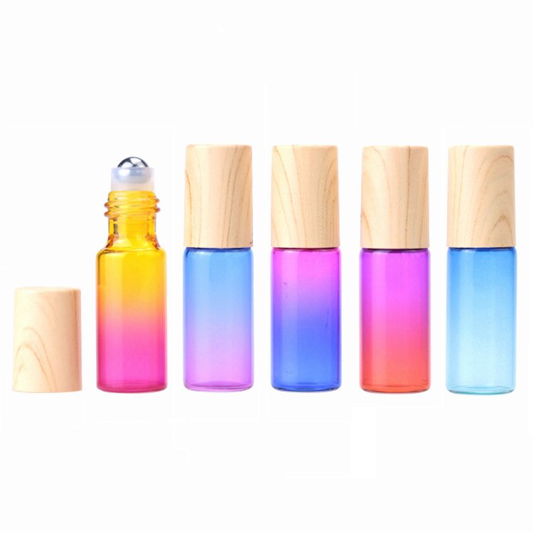 Hot Sale 5ml Colors Glass Roll On Bottle With Stainless Steel Roller Ball Popular Roller Bottles For Essential Oils
