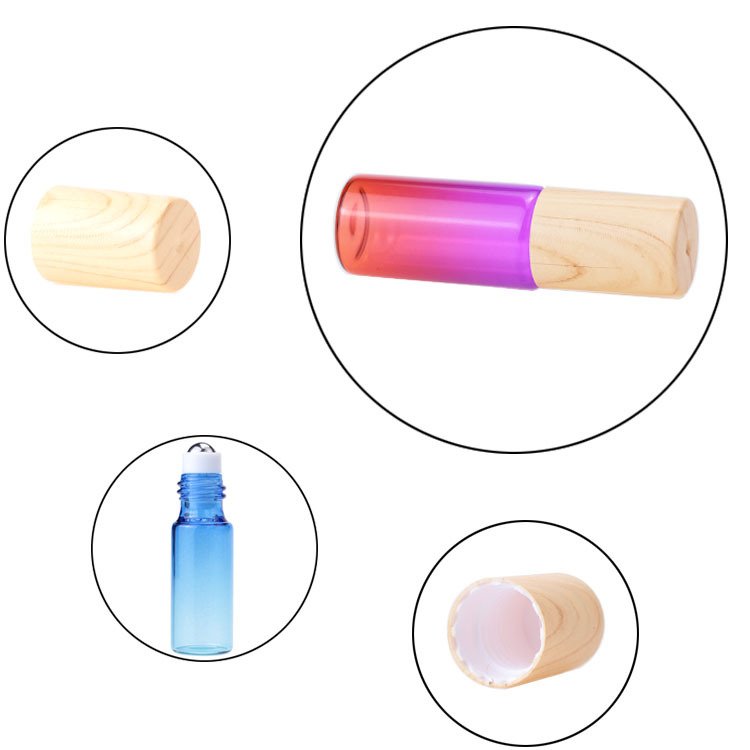 Hot Sale 5ml Colors Glass Roll On Bottle With Stainless Steel Roller Ball Popular Roller Bottles For Essential Oils