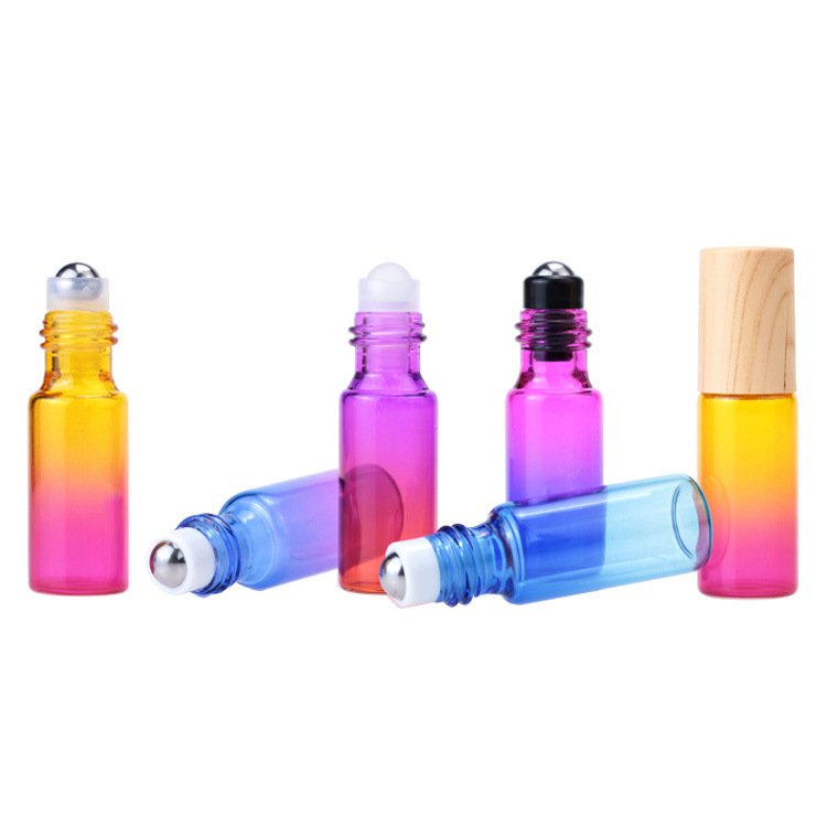 Hot Sale 5ml Colors Glass Roll On Bottle With Stainless Steel Roller Ball Popular Roller Bottles For Essential Oils