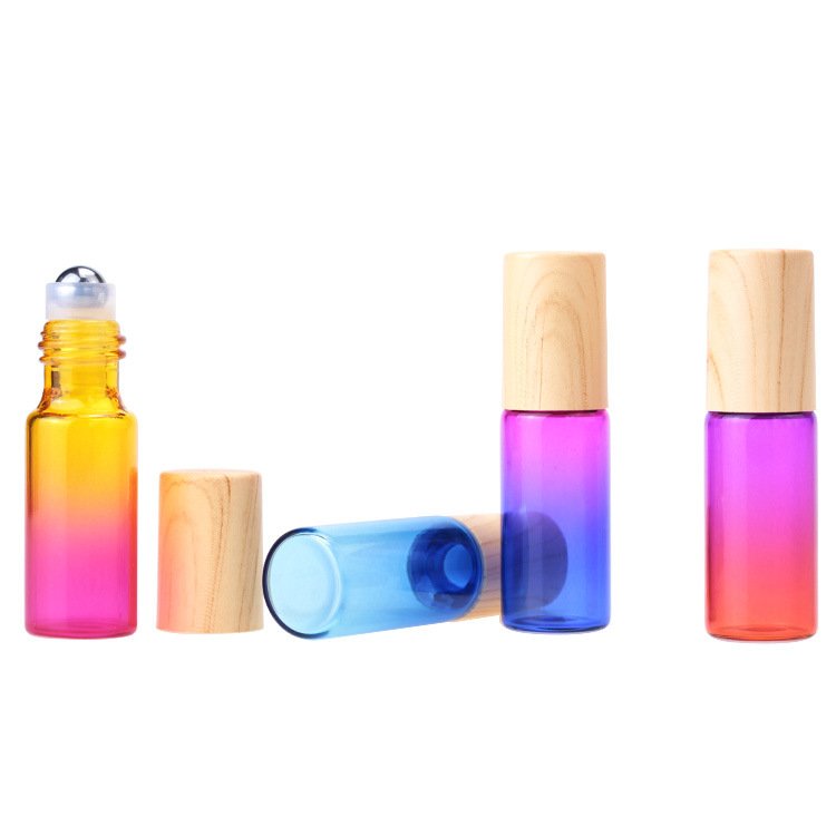 Hot Sale 5ml Colors Glass Roll On Bottle With Stainless Steel Roller Ball Popular Roller Bottles For Essential Oils