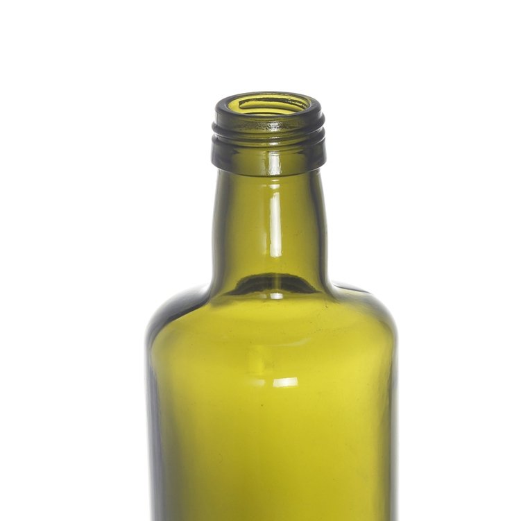 Wholesale 100ml 250ml 375ml 500ml 750ml 1000ml antique green amber clear round square marasca olive oil glass bottle with cap