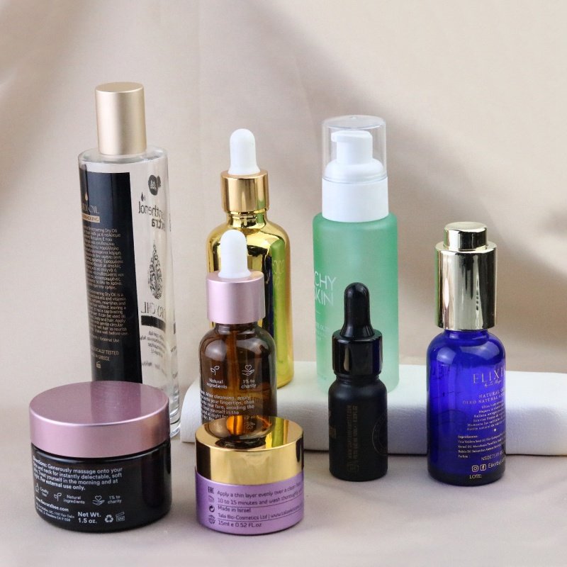 Wholesale 30ml Empty Container Capsule Serum Pump Flat Shoulder Foundation Pump Glass Bottle (GLC09)