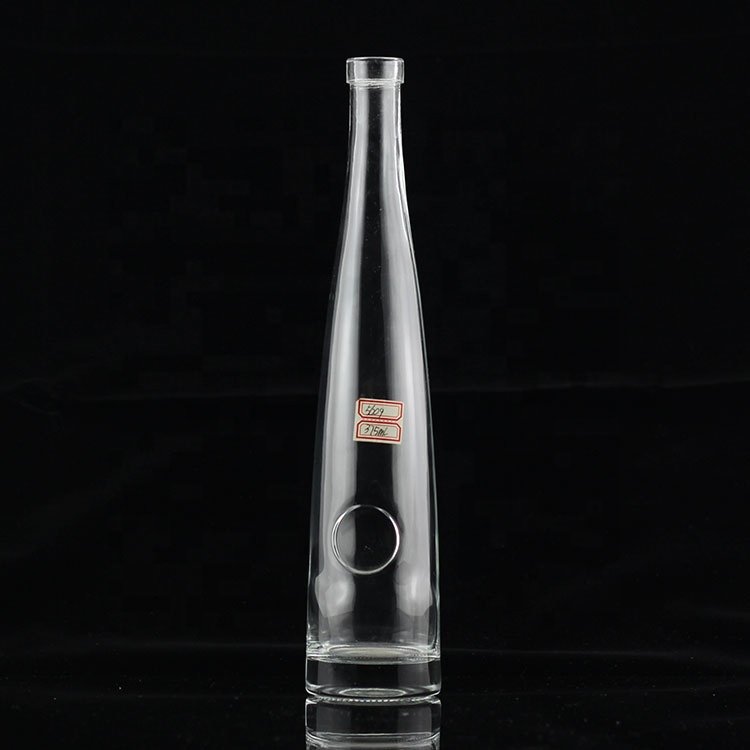 200ml 300ml 375ml Slender shape Thin Liquor Glass Bottle Wine Glass Vodka Bottle For Sale