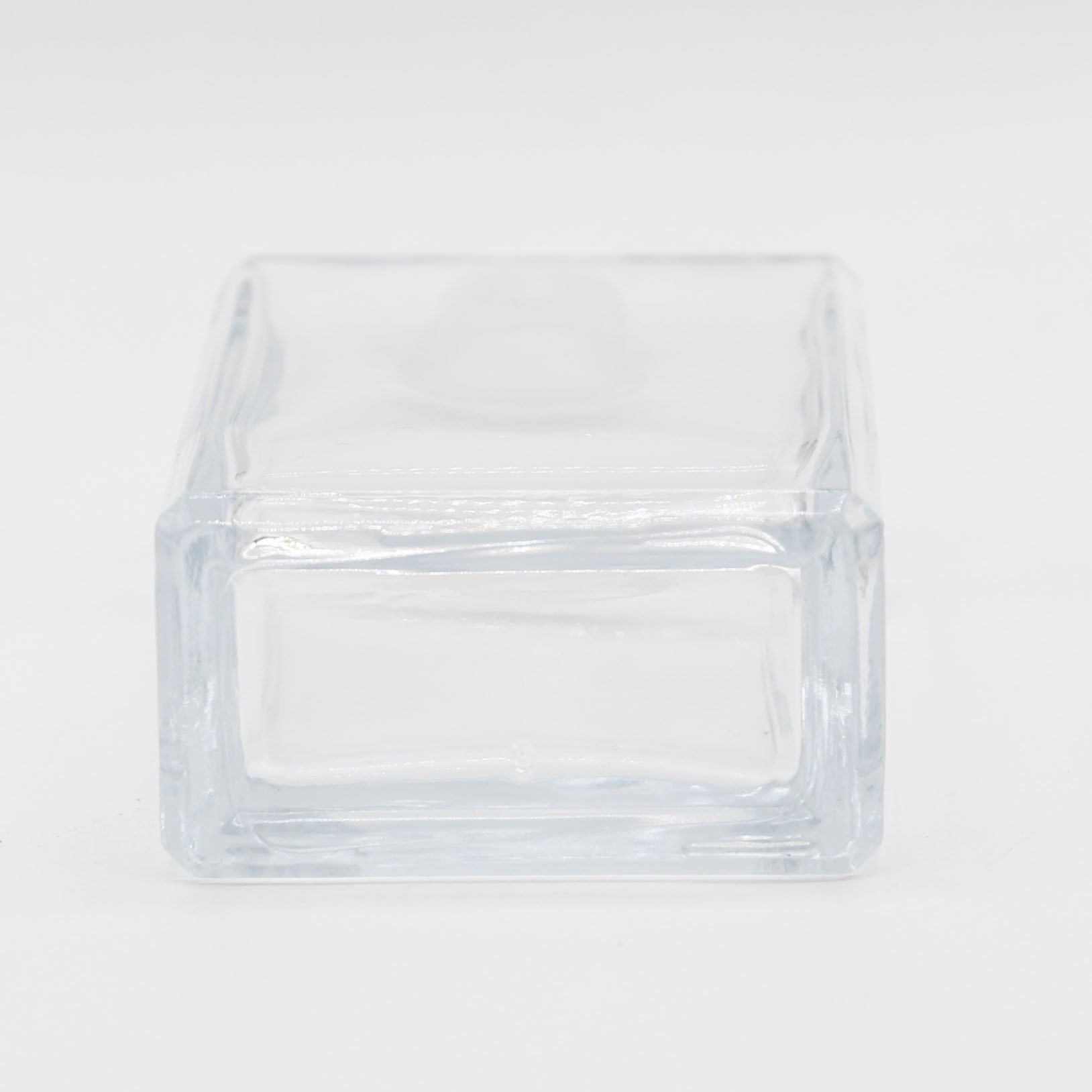 Hot sale 10ml 15ml 20ml 30ml 50ml luxury square glass transparent perfume bottle with pump cap screw cap