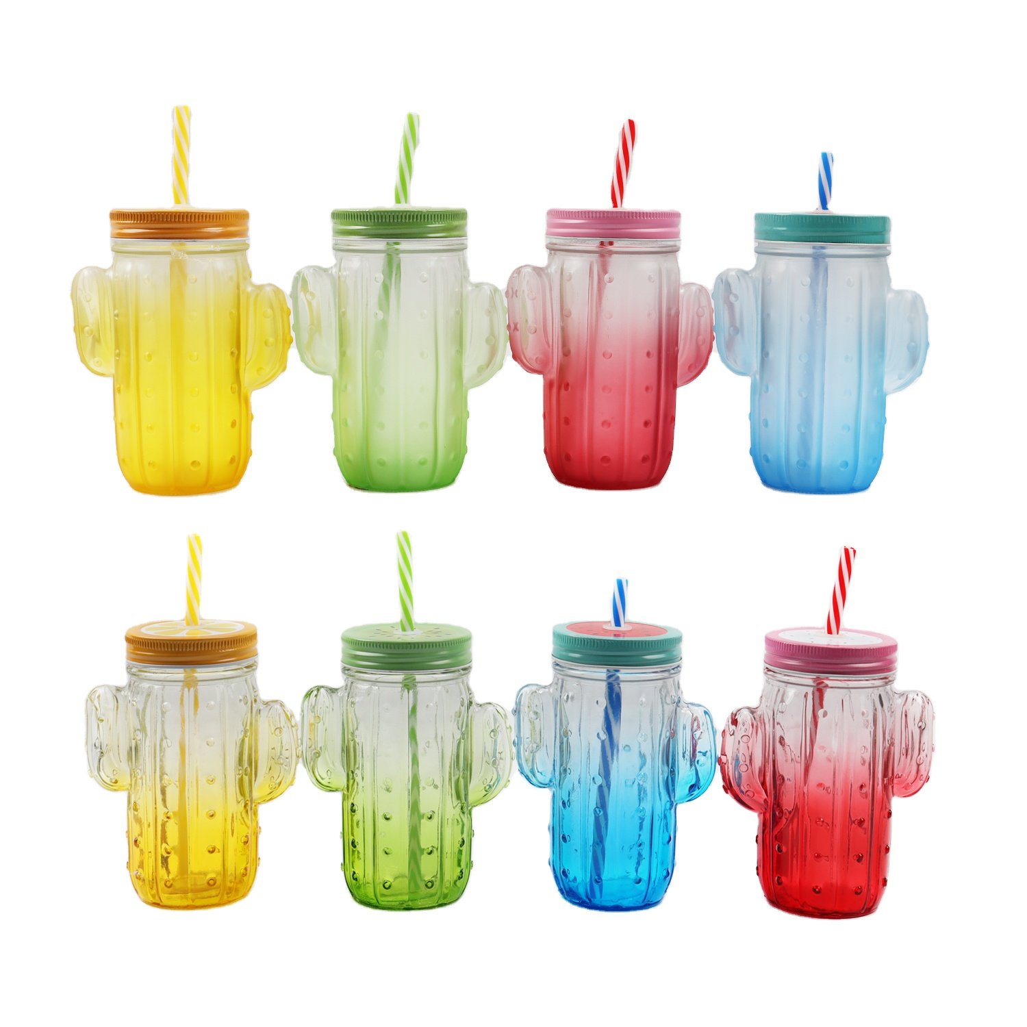 16 oz bamboo jar candle kid diffuser color drinking water tea iced coffee glass bottles with lid and straw