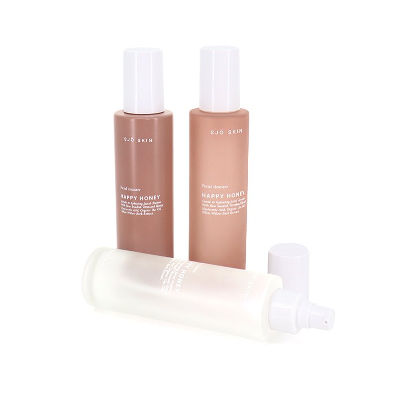 Oem Environmentally Cosmetic Packaging 80ml 100ml 150ml Glass Spray Pump Bottle Skincare Lotion Pump Glass Bottle With Gold Pump