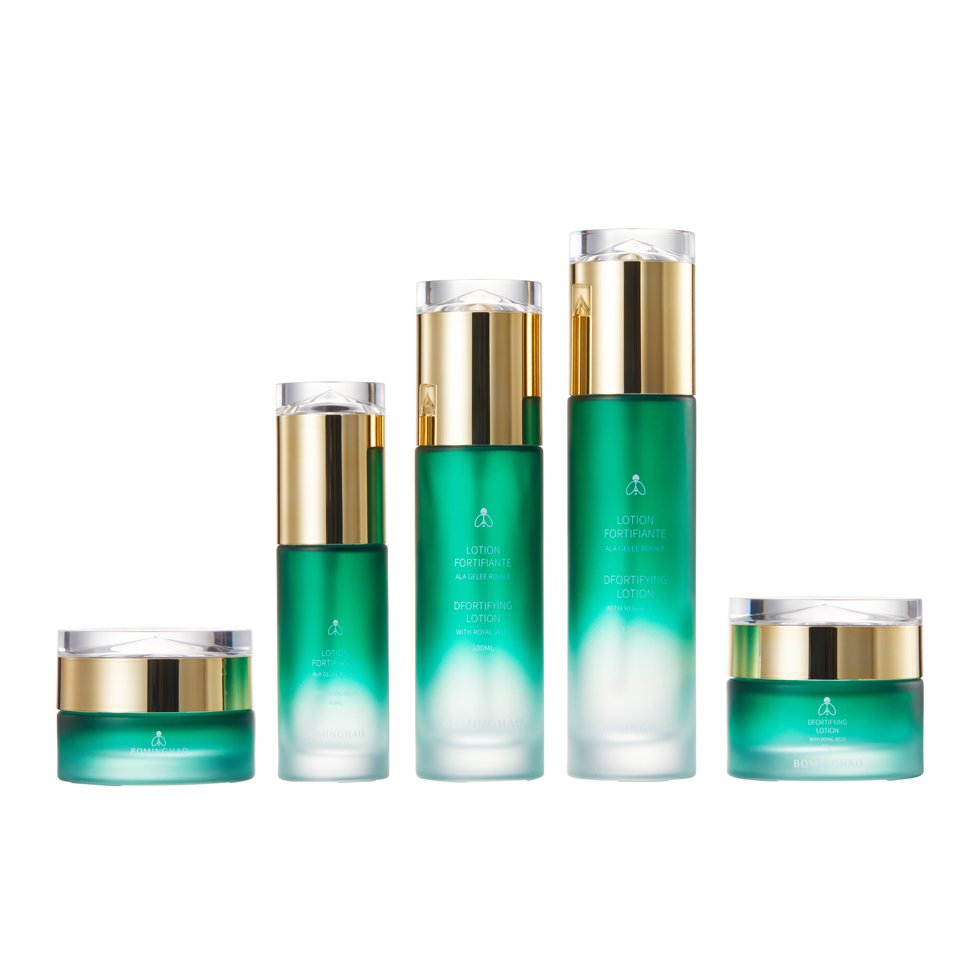 China Glass Packaging Glass Bottle Suppliers OEM ODM OBM Wholesale Price luxury 40ml 100ml Cosmetic Skincare Bottles Set