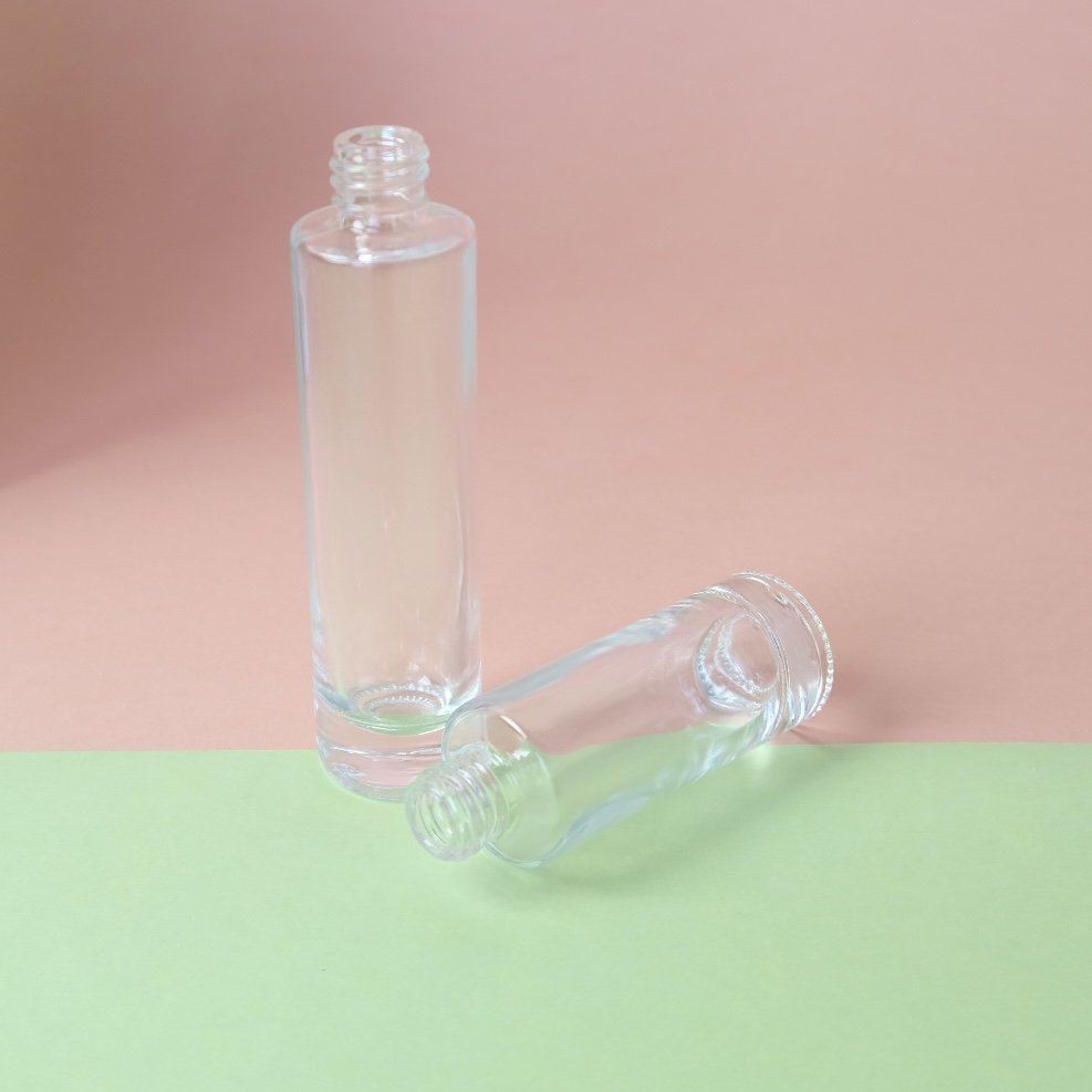 18/415 Neck Size Taller Glass Bottle 30ml 50ml 100ml with Serum Pump for Lotion