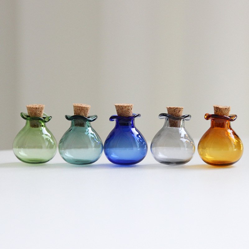 DIY Jewelry Accessories Little Wishing Bottle Souvenir Glass Bottle Mini Shaped Drift Bottle Jewelry Keychain Accessories Toy