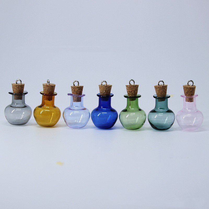 DIY Jewelry Accessories Little Wishing Bottle Souvenir Glass Bottle Mini Shaped Drift Bottle Jewelry Keychain Accessories Toy