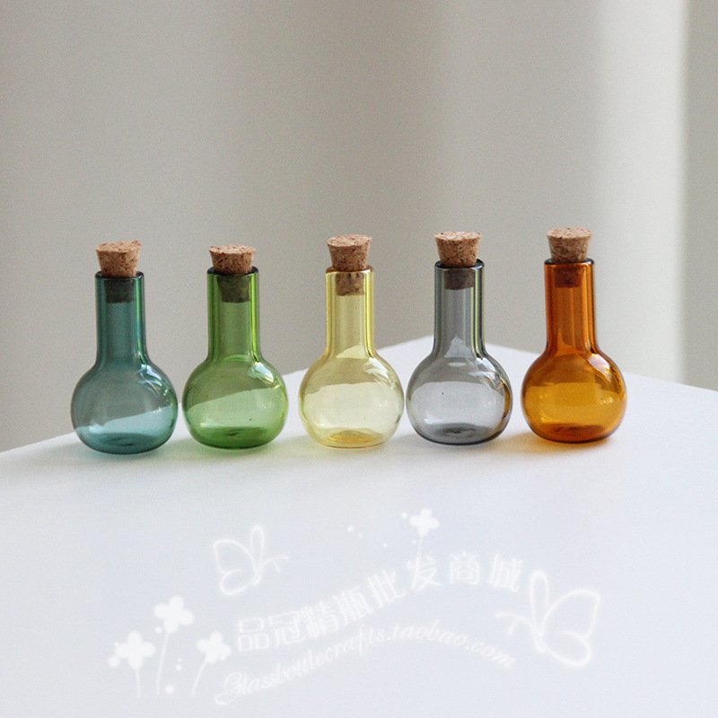 DIY Jewelry Accessories Little Wishing Bottle Souvenir Glass Bottle Mini Shaped Drift Bottle Jewelry Keychain Accessories Toy