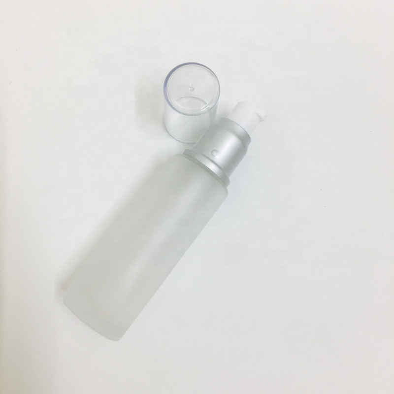 50ml 30ml 20ml glass pump bottles for skincare bottle serum glass bottle with gold or silver pump
