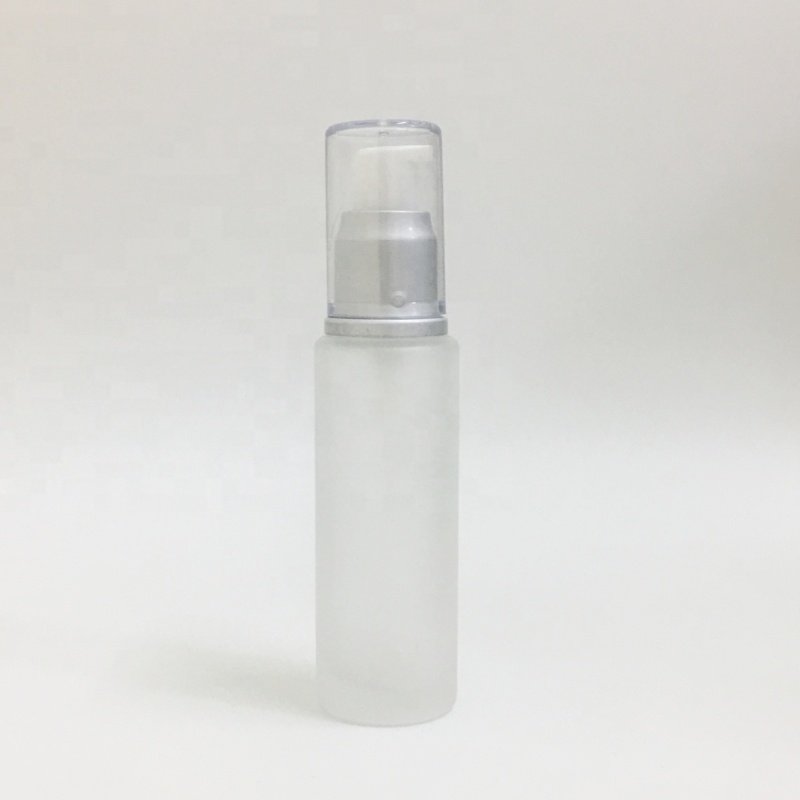 50ml 30ml 20ml glass pump bottles for skincare bottle serum glass bottle with gold or silver pump