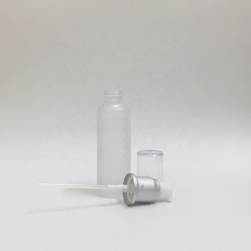 50ml 30ml 20ml glass pump bottles for skincare bottle serum glass bottle with gold or silver pump