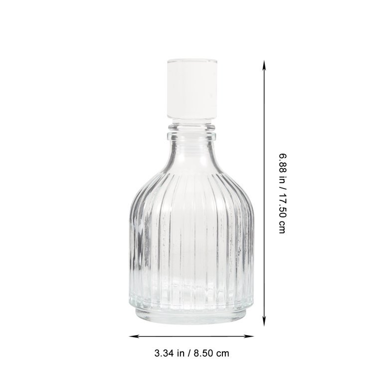 brand liquor glass bottle with cover