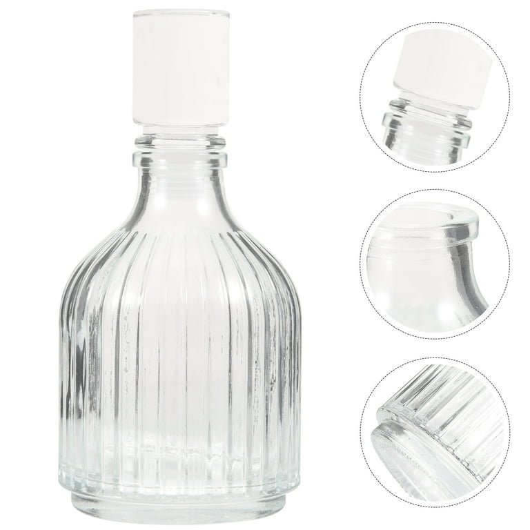 brand liquor glass bottle with cover